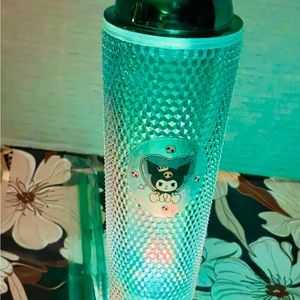 Kuromi Green/Clear Diamond Pattern Mickey light up Tumbler